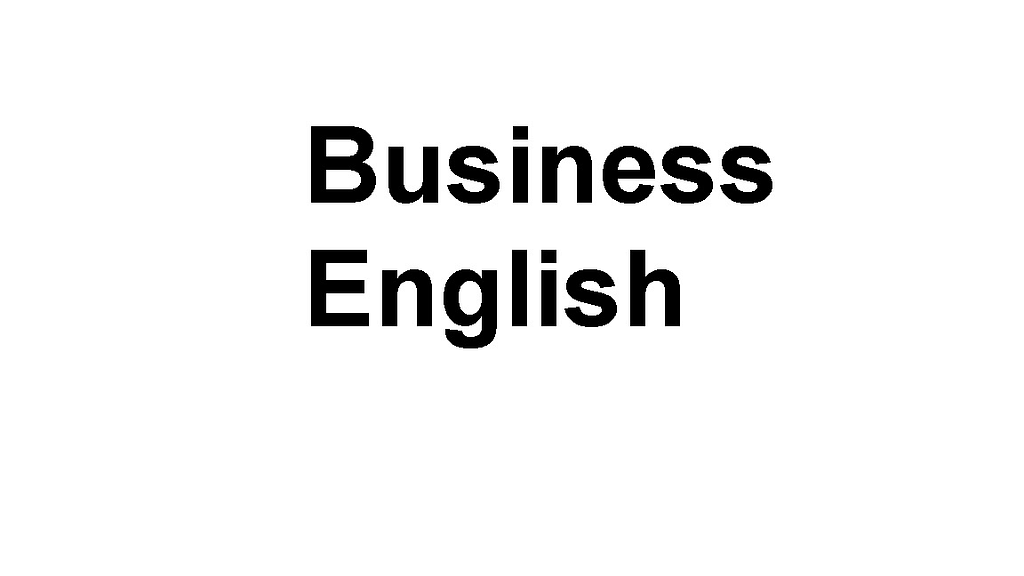 business English Free online